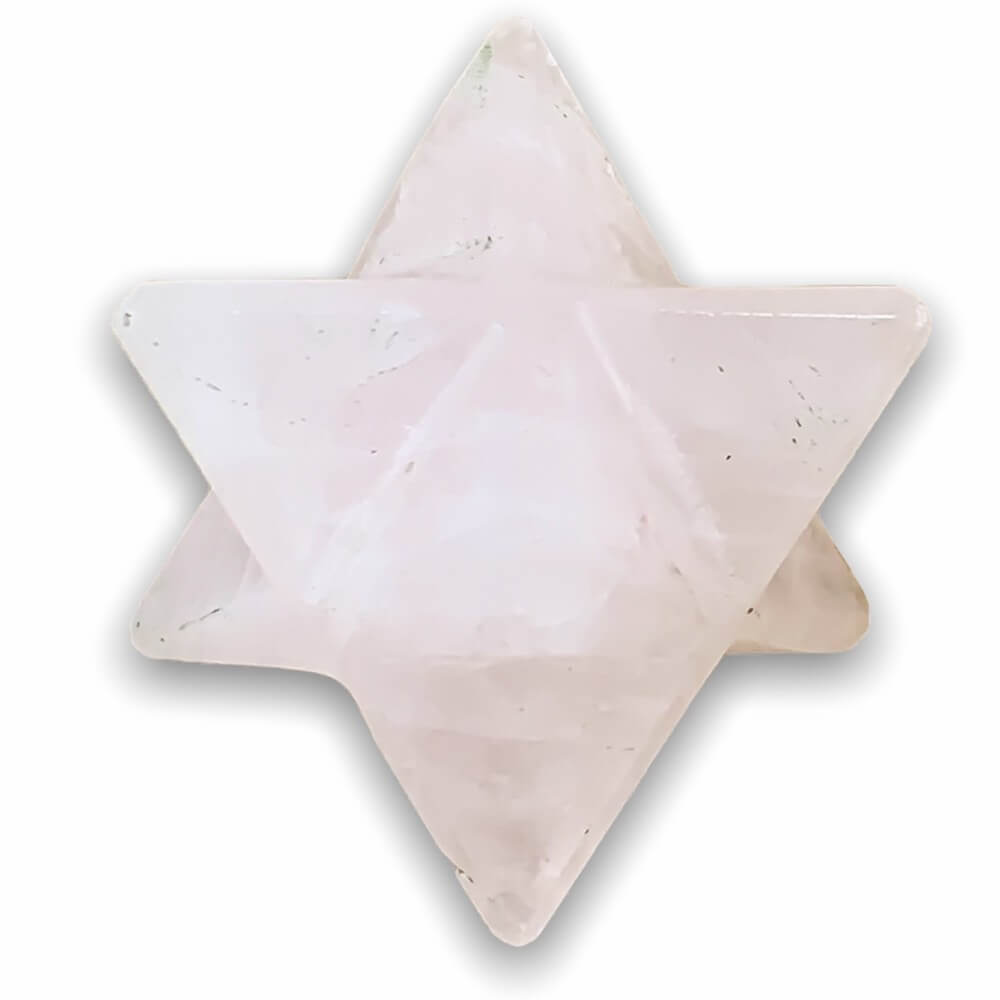 Rose-Quartz Merkaba Crystal Protection Sacred Meditation Energy Generator. Gemstone Merkaba Star - Magic Crystals.