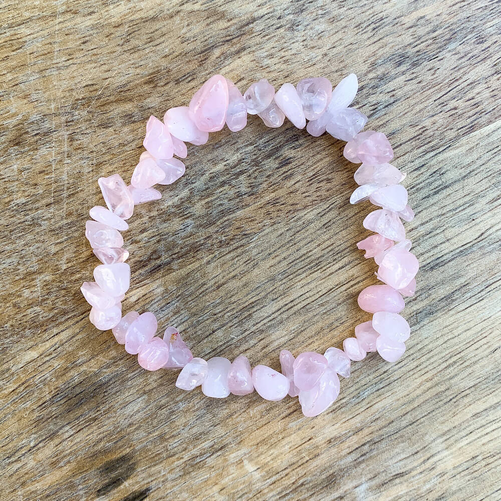 Check out our Genuine Rose Quartz Bracelet. This are the very Best and Unique Handmade items from Magic Crystals that will bring you Love and Healing in many Different Areas. Made with Natural Raw Gemstones. It will purifies and opens the Heart Chakra. This Chip Pink Stone Stretch and Elastic will Transform your Life.