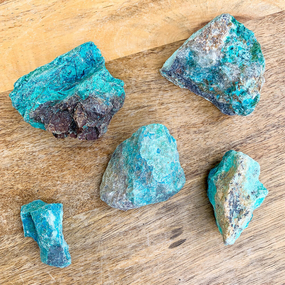 Check out Magic Crystals for Raw Chrysocolla Stone from Peru - Rough Chrysocolla - Raw Stones - Healing Crystals & Stones - Raw Chrysocolla Crystal - Chrysocolla Rough at Magic Crystals. Buy genuine Chrysocolla gemstone stones with FREE SHIPPING available. Chrysocolla meaning: calmness and communication.