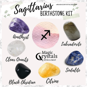 SAGITTARIUS Zodiac Crystal Set Crystals for Sagittarius Magic