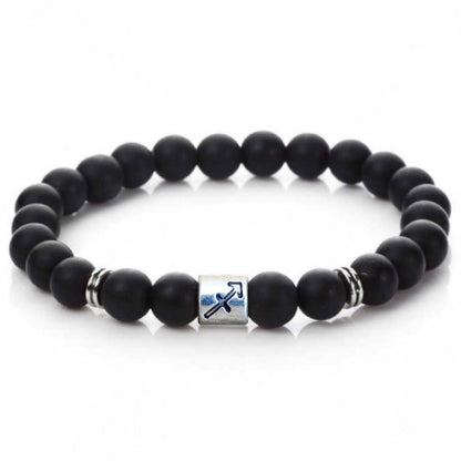 Sagittarius-Zodiac-Sign-Bracelet-Black-Onyx-Matte-Stone-MagicCrystals. Zodiac Bracelet, Constellation Bracelet, Horoscope Astrology Bracelet, Scorpio Libra Virgo Sagittarius Bracelet Zodiac Sign jewelry. Buy Libra Constellation Bracelet, Libra Sign Birthday Gift, Zodiac Gifts, Zodiac Bracelet in Magiccrystals.com. FREE SHIPPING AVAILABLE. Libra Beaded Bracelet. Libra gift. 8mm beads