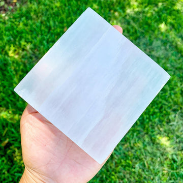 Wish Well 4-Inch Heart Shaped Selenite Charging Plate - Mined In Morocco For Cleansing Crystals & Meditation