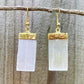 Did you scroll all this way to get facts about selenite? Selenite is like liquid light. Shop for Selenite Crystal Earrings - Raw Crystal Earrings - Selenite Stone Earrings - Wife Gift For Her - Golden Selenite Jewelry in Magic crystals. Beautiful purification crystal set in gold. FREE SHIPPING available.