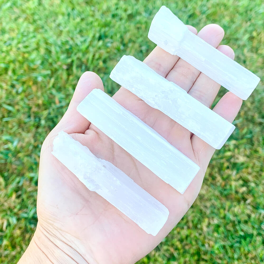 Did you scroll all this way to get facts about selenite sticks? Selenite Crystals are remarkably peaceful. selenite wand under pillow. Morocco Handmade Selenite sticks come in aprox  3" -3.5" long. Selenite wand price. Selenite wand cleansing, selenite wand for sleep, selenite wand, amazon bulk raw white selenite.