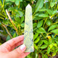Looking for Green Serpentine Obelisk? Shop at Magiccrystals.com for Genuine Green Peruvian Serpentine Magnatite Tower - Serpentine Tower - Stone Point - Jewelry Making Supplies and more. Magic Crystals FREE SHIPPING on quality crystals. Serpentine is associated with the heart chakra and increases love and nurturing.Serpentine-Obelisk-H
