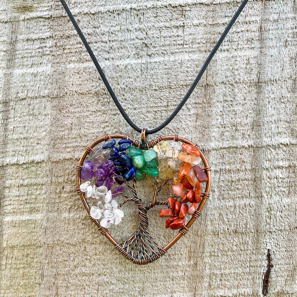 Looking for Copper Jewelry? Magic Crystals offers handmade Heart Pendant Copper Chakra necklaces for HIM or Her Gift. Heart Gift perfect for any occasion. HEART PENDANT, Chakra Heart Pendant, love Heart Necklace With gemstones. FREE SHIPPING available. Tree of Life made of copper in a pendant necklace.