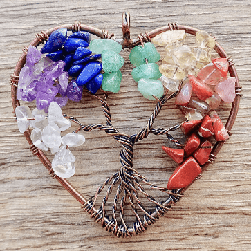 Looking for Copper Jewelry? Magic Crystals offers handmade Heart Pendant Copper Chakra necklaces for HIM or Her Gift. Heart Gift perfect for any occasion. HEART PENDANT, Chakra Heart Pendant, love Heart Necklace With gemstones. FREE SHIPPING available. Tree of Life made of copper in a pendant necklace.