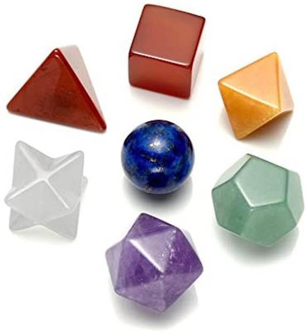 Juego de geometría sagrada de 7 chakras Juego de 7 piezas