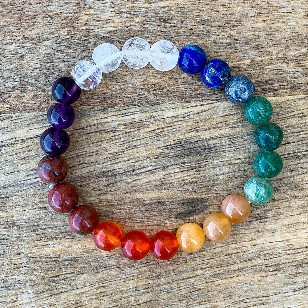 Looking for 7 Chakra Stone Beaded Bracelet? Shop at Magic Crystals for crystal healing Seven Chakra Jewelry. Reiki Healing Crystal Gemstone Yoga Energy Handmade Gift. FREE SHIPPING IS AVAILABLE.  Beaded jewelry, and bracelets made for healing. Healing stone bracelet. Chakra jewelry.