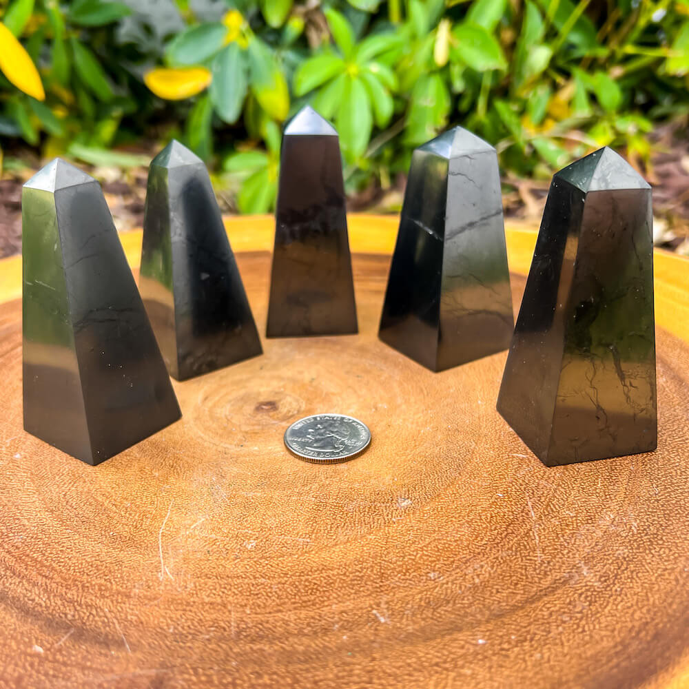 Shungite Obelisk for EMF Shielding & Grounding | Magic Crystals