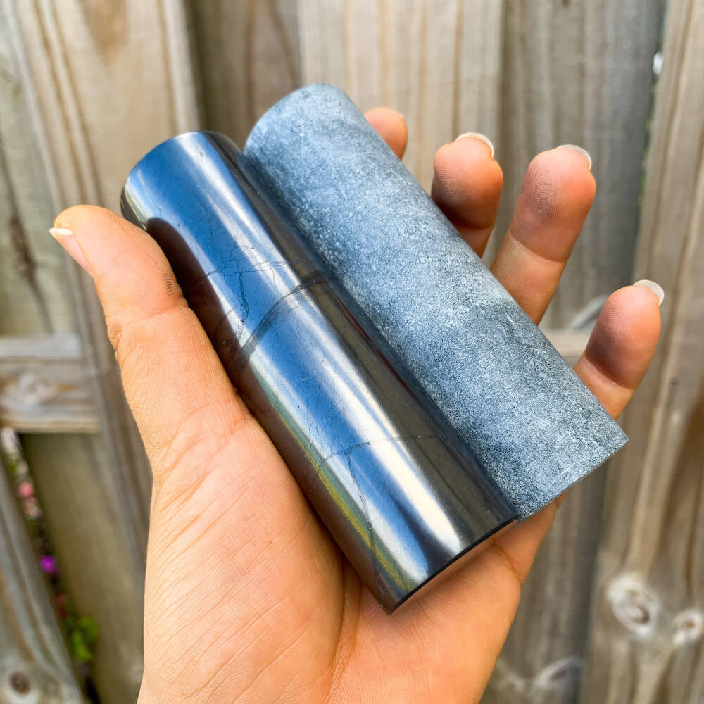 Shop for Shungite at magic crystals. Find Shungite and Soapstone Harmonizers Cylinders EMF Tools at Magic Crystals. Purification, Reiki, EMF Protection.Shungite plates for cell phone Engraved images | Made of natural shungite stone various image | Shungite EMF protection shield.