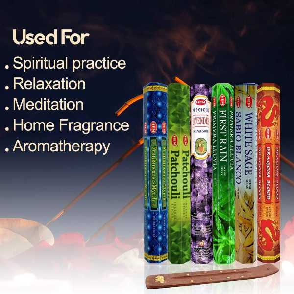 Six Most Popular Hem Incense Scents Natural Fragrance with FREE Burner