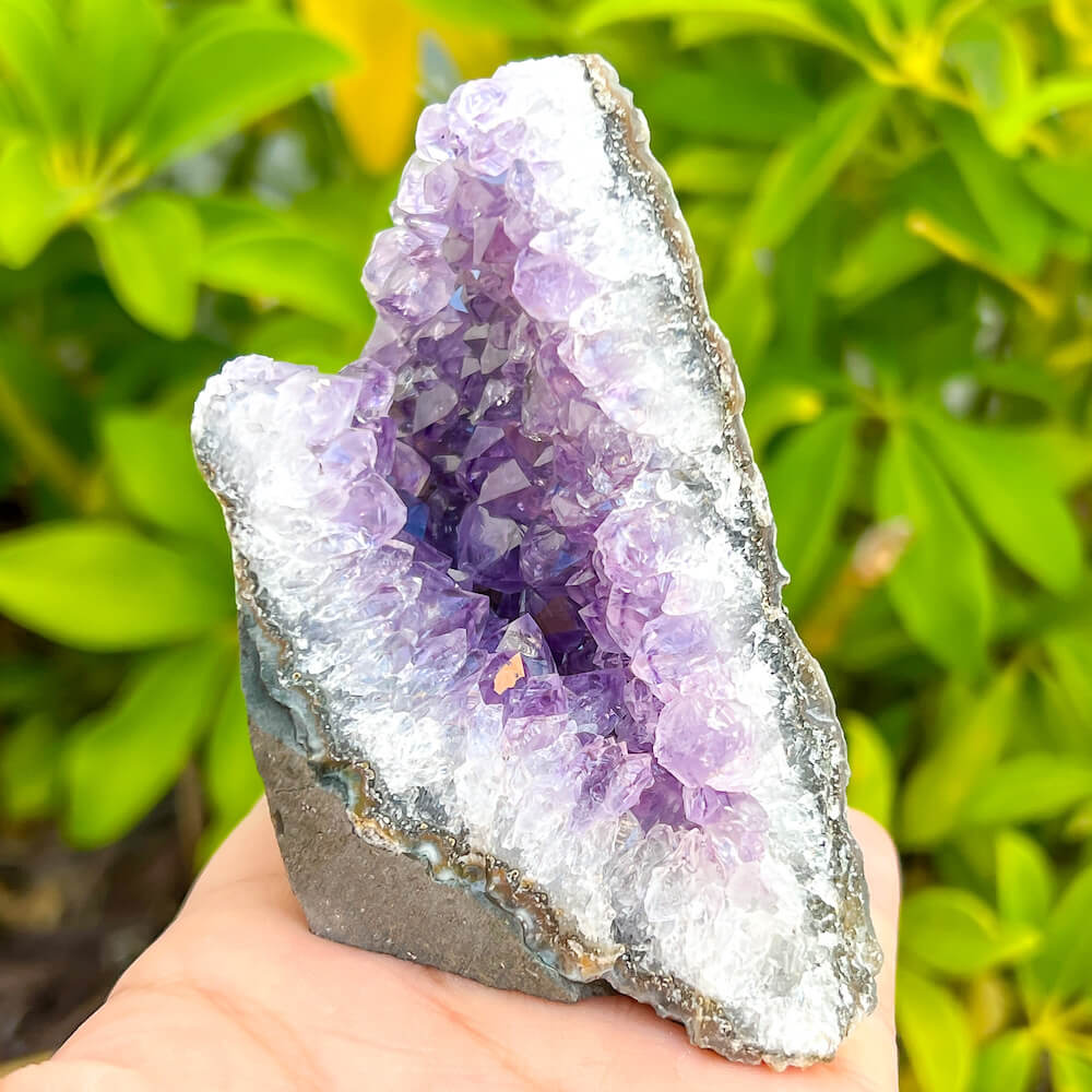 Shop at Magic Crystals for Small Amethyst Polished Geode - Cathedral Amethyst. VERY High Quality. World’s Highest Quality Amethyst Geode, Crystals and Stones, Healing stones. Top Rated Mineral Dealer. Authenticity Certificates. Deep & Rich Hues. Amethyst from Brazil and Uruguay available. Small-Amethyst-Cluster-4.