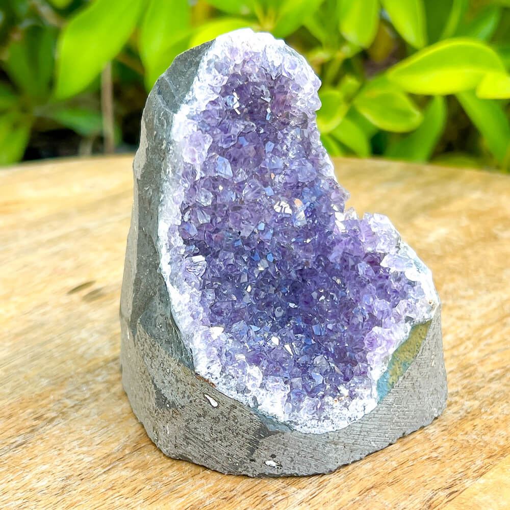 Shop at Magic Crystals for Small Amethyst Polished Geode - Cathedral Amethyst. VERY High Quality. World’s Highest Quality Amethyst Geode, Crystals and Stones, Healing stones. Top Rated Mineral Dealer. Authenticity Certificates. Deep & Rich Hues. Amethyst from Brazil and Uruguay available. Small-Amethyst-Cluster-8.