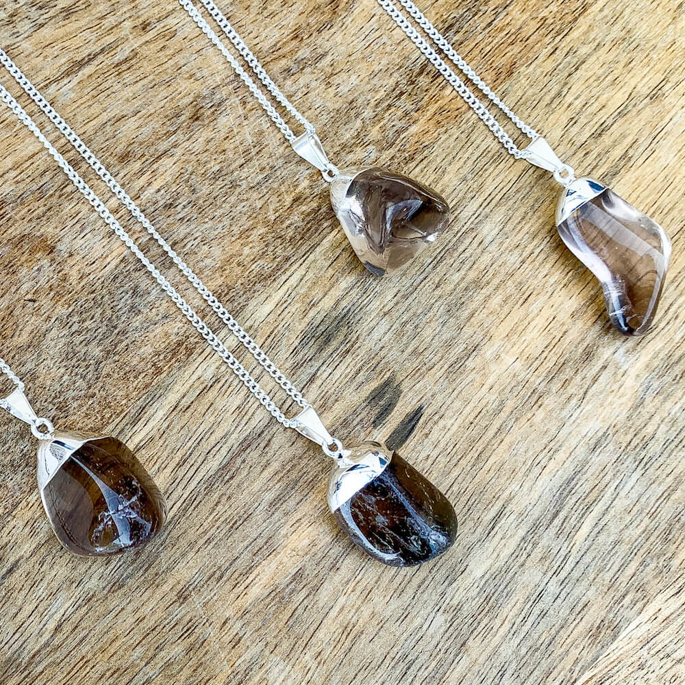 Looking for a Smoky Quartz Necklace? Find a Smoky Quartz Necklace Crystal Jewelry when you shop at Magic Crystals. Natural Smoky Crystal Healing Pendant Necklace. Smoky Quartz Pendant meaning is a stone that has been known to help with patience and peace.