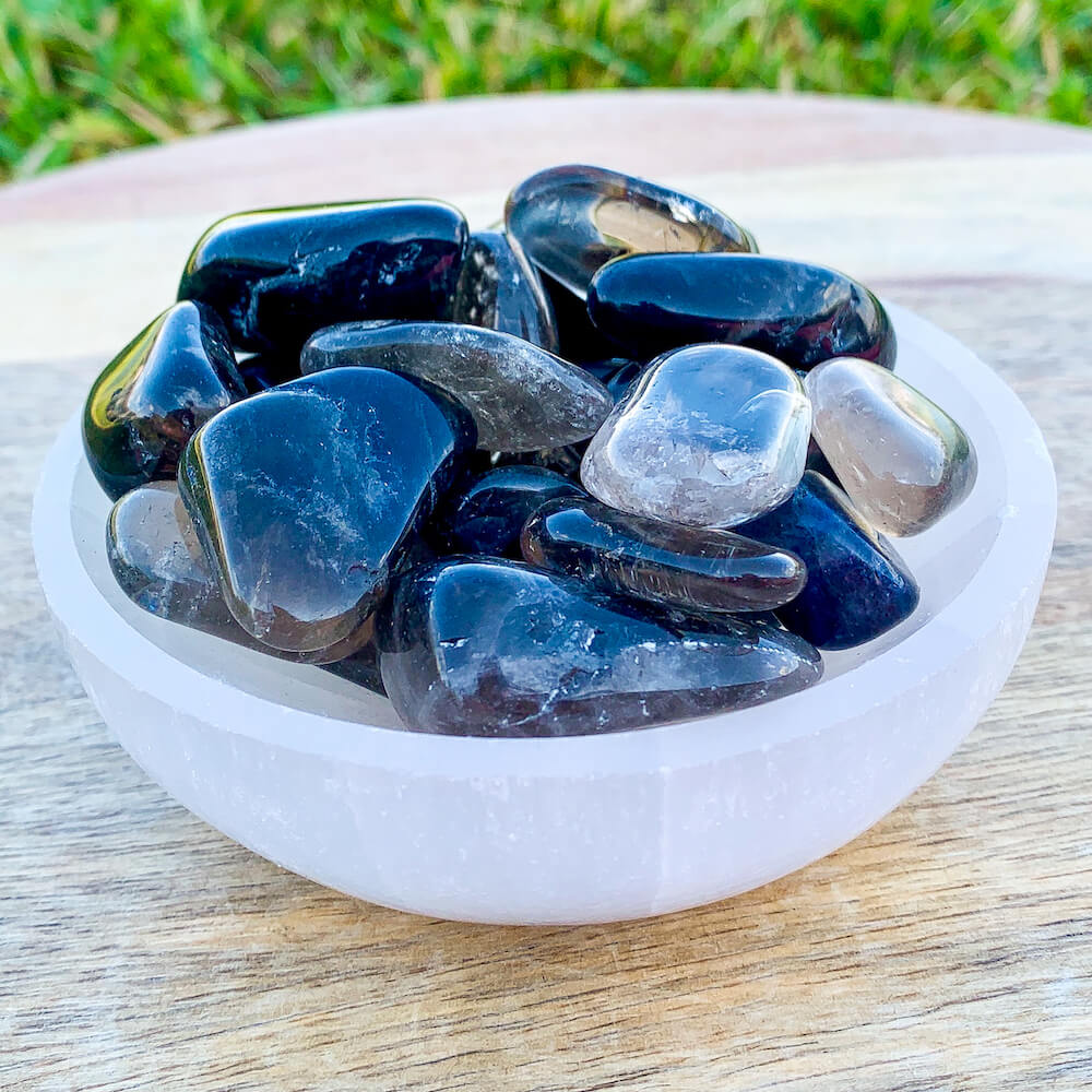 Buy Smokey Quartz Tumbled Stones, Smokey Quartz Polished Gemstones, Polished Gray Stone, Bulk Crystals at Magic Crystals. Smokey Quartz helps anyone get the grounding they need to make the logical choices that will achieve their goals. FREE SHIPPING available.
