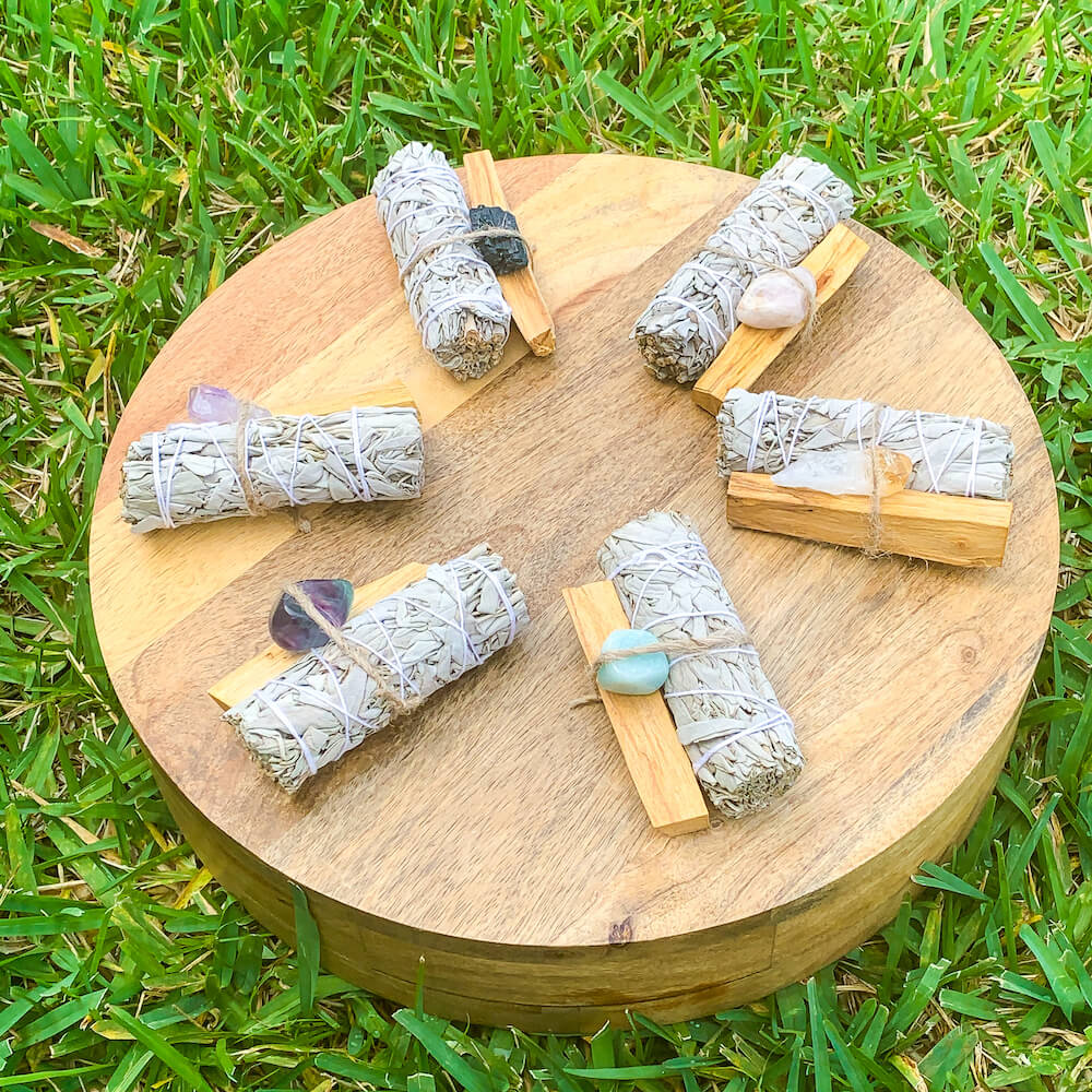 Looking for, where can I buy White Sage, Palo Santo sticks, and citrine crystals? Shop at Magic Crystals for Citrine Smudge Bundle, Palo Santo, White Sage, Citrine - Space Clearing - Home Cleansing Kit - Calming Smudge Bundle - Meditation. Smudging for Cleansing and Clearing Your Home, Clearing Negative Energy.