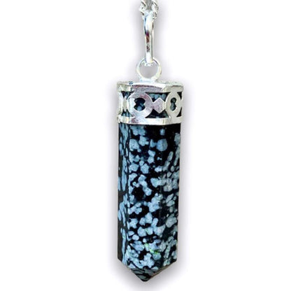    Snowflake-Obsidian-Necklace