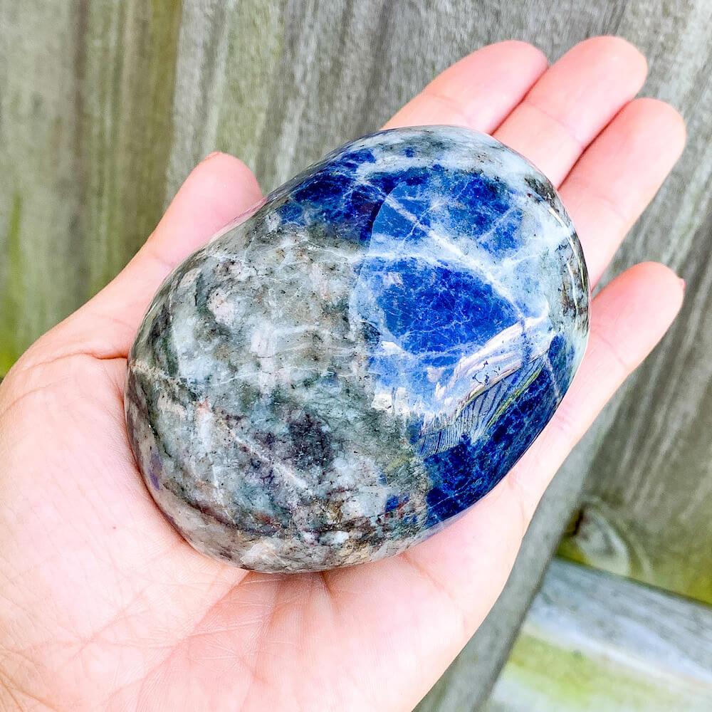 Looking for sodalite stones? Shop at our crystal shop for genuine Sodalite Polished gemstone, Sodalite Stone, Blue Sodalite at Magic Crystals. Natural Sodalite Gemstone for CALMNESS, SELF-ESTEEM , INTUITION. Magiccrystals.com offers the best quality gemstones.
