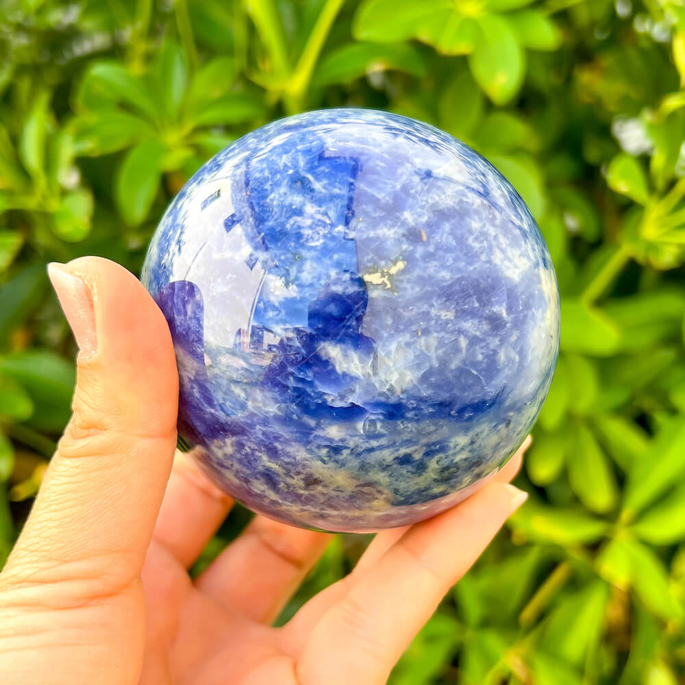 Sodalite Sphere. Amazingly versatile, Sodalite Carving can accent any room. Check out our Sodalite stone Sphere selection. Collectible Natural Gemstone Crystal Mineral BallYour Online Sphere Store! Shop for Sodalite Carving at Magic Crystals.