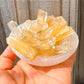 Looking for Tangerine Lemurian Quartz? Magic Crystals carries Tangerine Quartz Crystal  for High Vibration and Reiki Healing. Sacred Natural Tangerine Lemurian Seed Quartz mined from Brazil. tangerine quartz can be used to bring vitality & balance to the Sacral Chakra. Cleansed, and purified with high vibration energy.