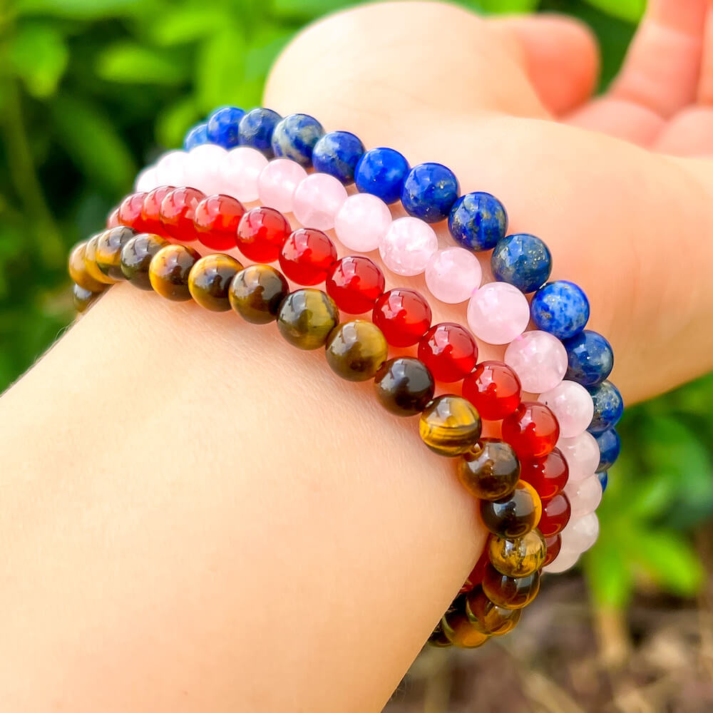 The Taurus Bracelet Zodiac Set from Magic Crystals is perfect and designed for people whose sun sign is in Taurus to stay calm, and consistent. It blends Yellow Tiger Eye, Carnelian, Lapis Lazuli, and Rose Quartz. Best Taurus crystals and Taurus Zodiac Pack gift for birthdays, Christmas, mother's day