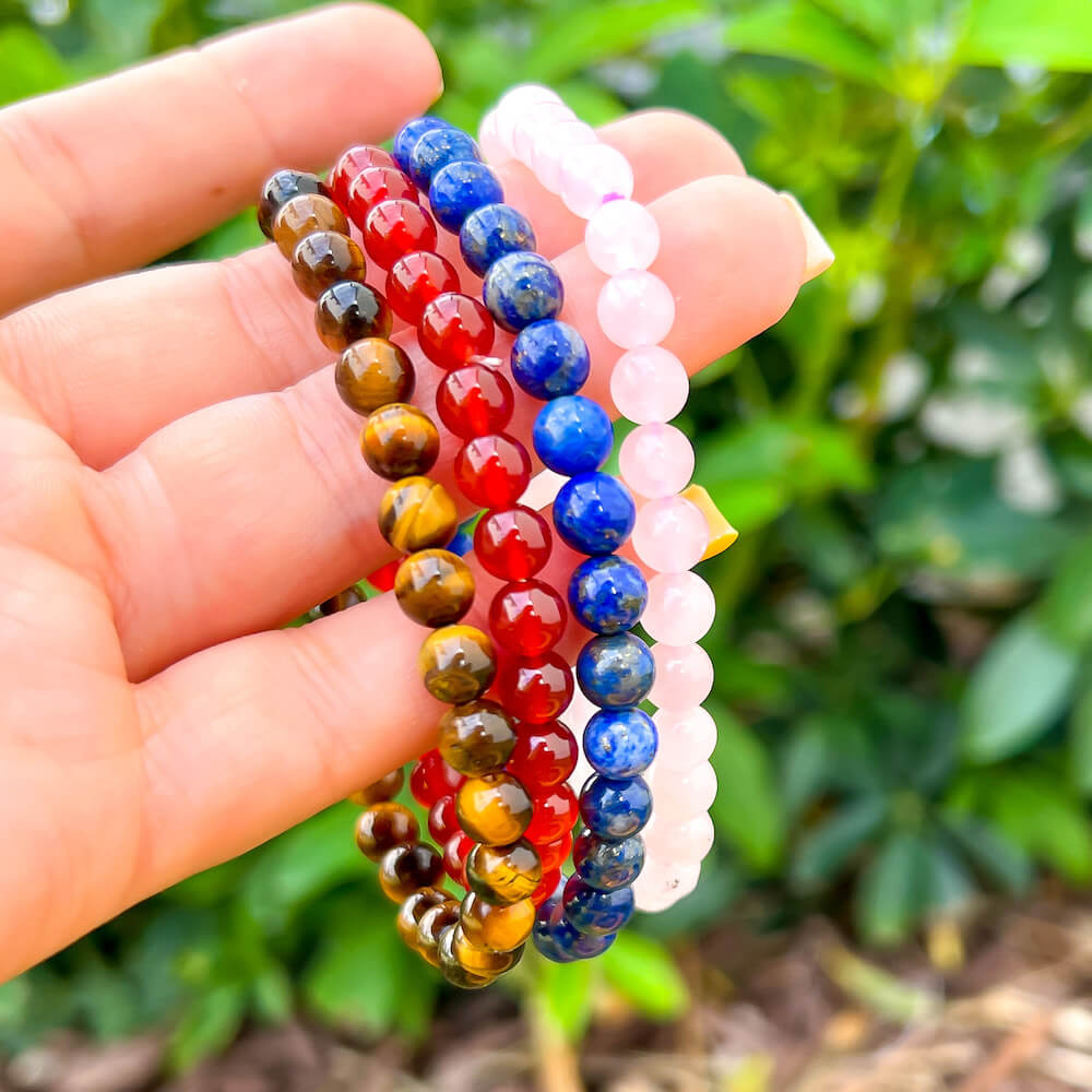 The Taurus Bracelet Zodiac Set from Magic Crystals is perfect and designed for people whose sun sign is in Taurus to stay calm, and consistent. It blends Yellow Tiger Eye, Carnelian, Lapis Lazuli, and Rose Quartz. Best Taurus crystals and Taurus Zodiac Pack gift for birthdays, Christmas, mother's day