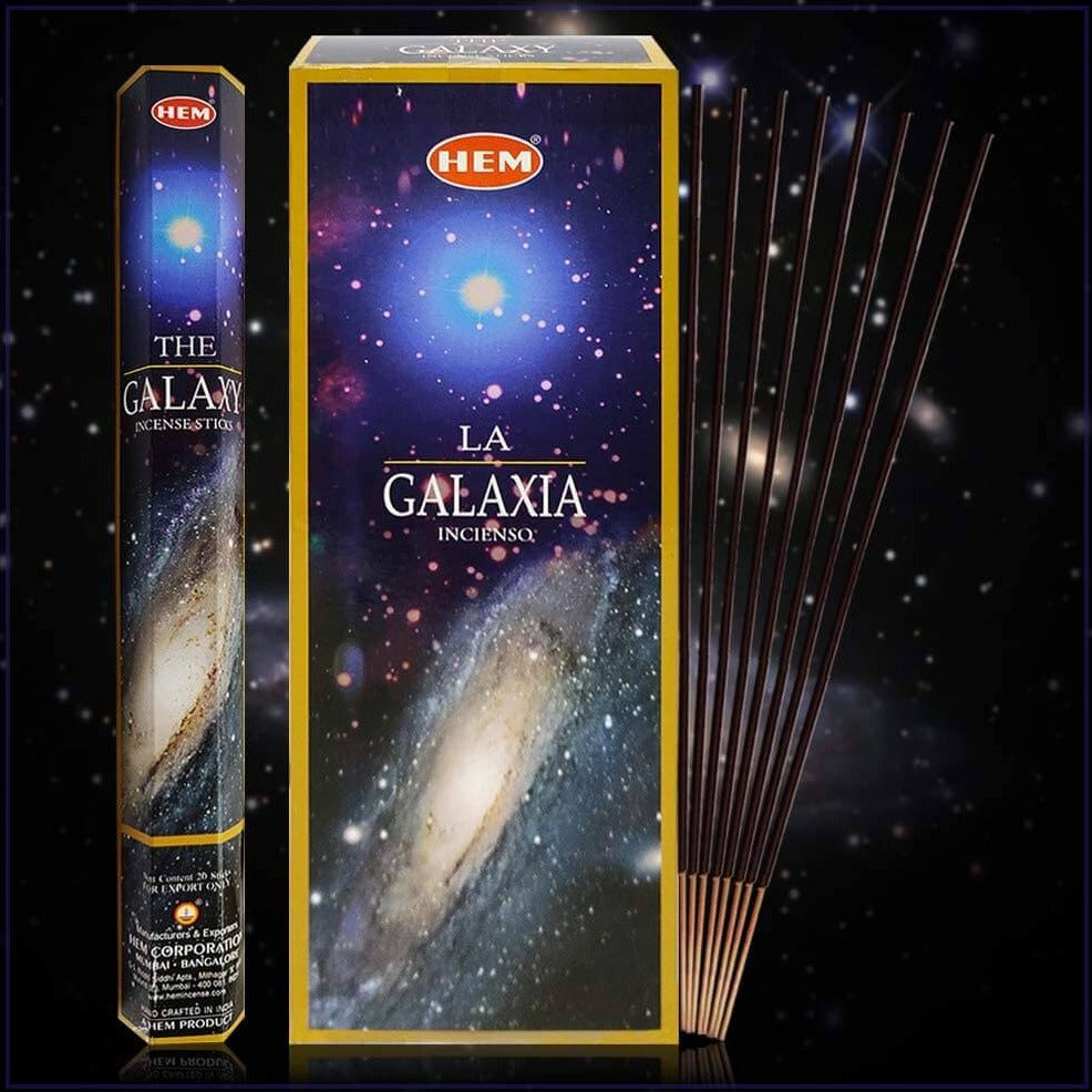 Shop for Hem The Galaxy Blood Incense Sticks Natural - La Galaxia at Magic Crystals. 6 tubes of 20 sticks, 120 sticks total. Quality Incense. Hem is known throughout the world for producing traditional incenses made from quality woods, flowers, resins, and essential oils. Free Shipping 35+