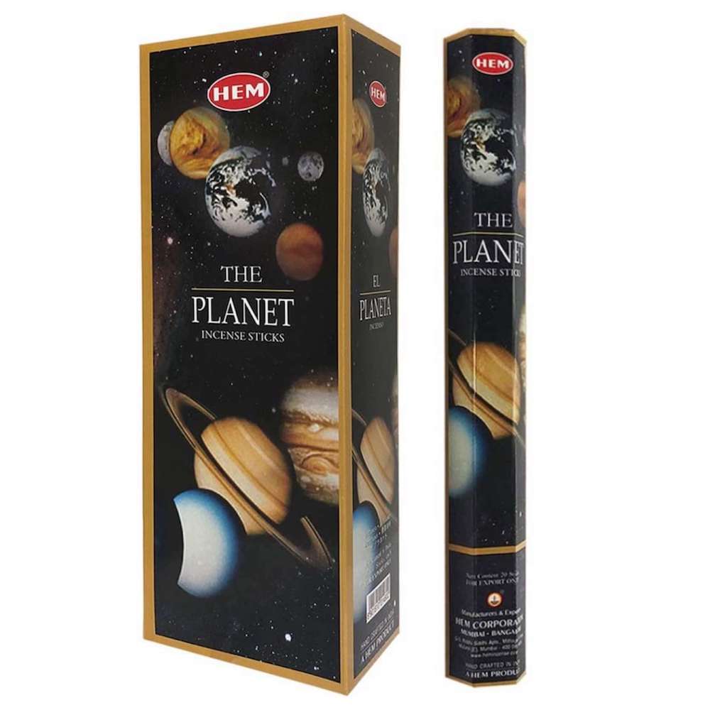 Shop for The Planet - El Planeta Sticks 120 Sticks Box - Hem Incense at Magic Crystals. Free Shipping Available. 6 tubes of 20 sticks, 120 sticks total. Quality Incense. Hem is known throughout the world for producing traditional incenses made from quality woods, flowers, resins, and essential oils.
