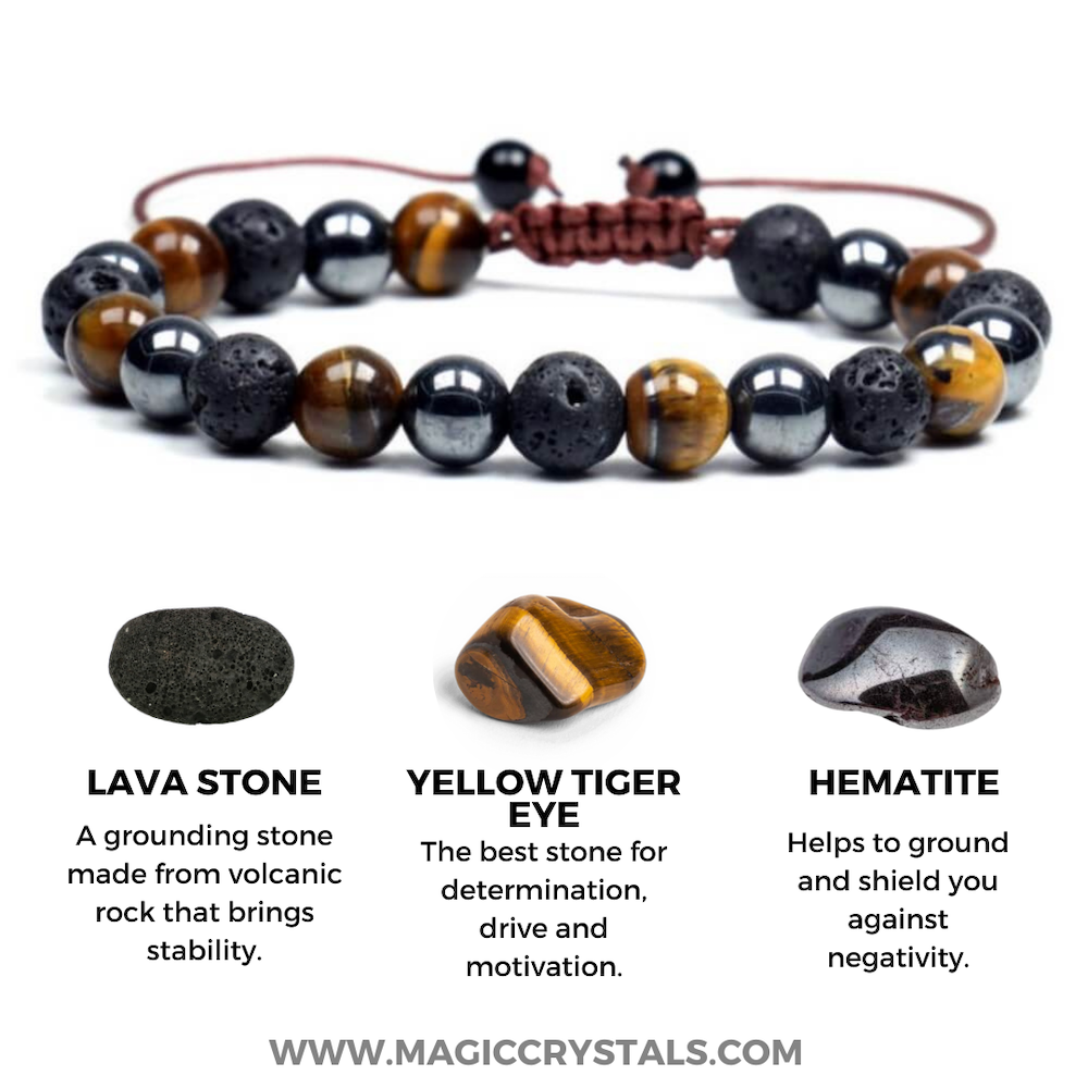 Spiritual Protection bracelet - Lava stone & Silver ︱ - In the Middle  Tulum