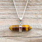 Looking for Unique Yellow Tiger Eye jewelry? Find Yellow Tiger Eye Necklace - Tiger Eye Crystal Pendant - Horizontal Hexagonal Crystal Necklace - Tiger Eye Pendant - Healing Stone when you shop at Magic Crystals. Natural Tiger Eye Crystal Healing Pendant Necklace. Mens Tiger Eye pendant necklace.