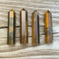 Gemstone Single Point Wand - Tiger Eye Point. Check out our Jewelry points, Healing Crystals, Bohemian Stones, Pointed Gemstone, Natural Stones, crystal tower, pointed stone, healing pencil stone. Single Terminated Gemstone Mix Crystal Pencil Point Stone, Obelisk Healing Crystals ,Mixed Points, Tower Pencil. Mini Crystal Towers.