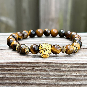 Tiger Eye Golden Leopard Bracelet, Tiger Eye Jewelry - Magic Crystals
