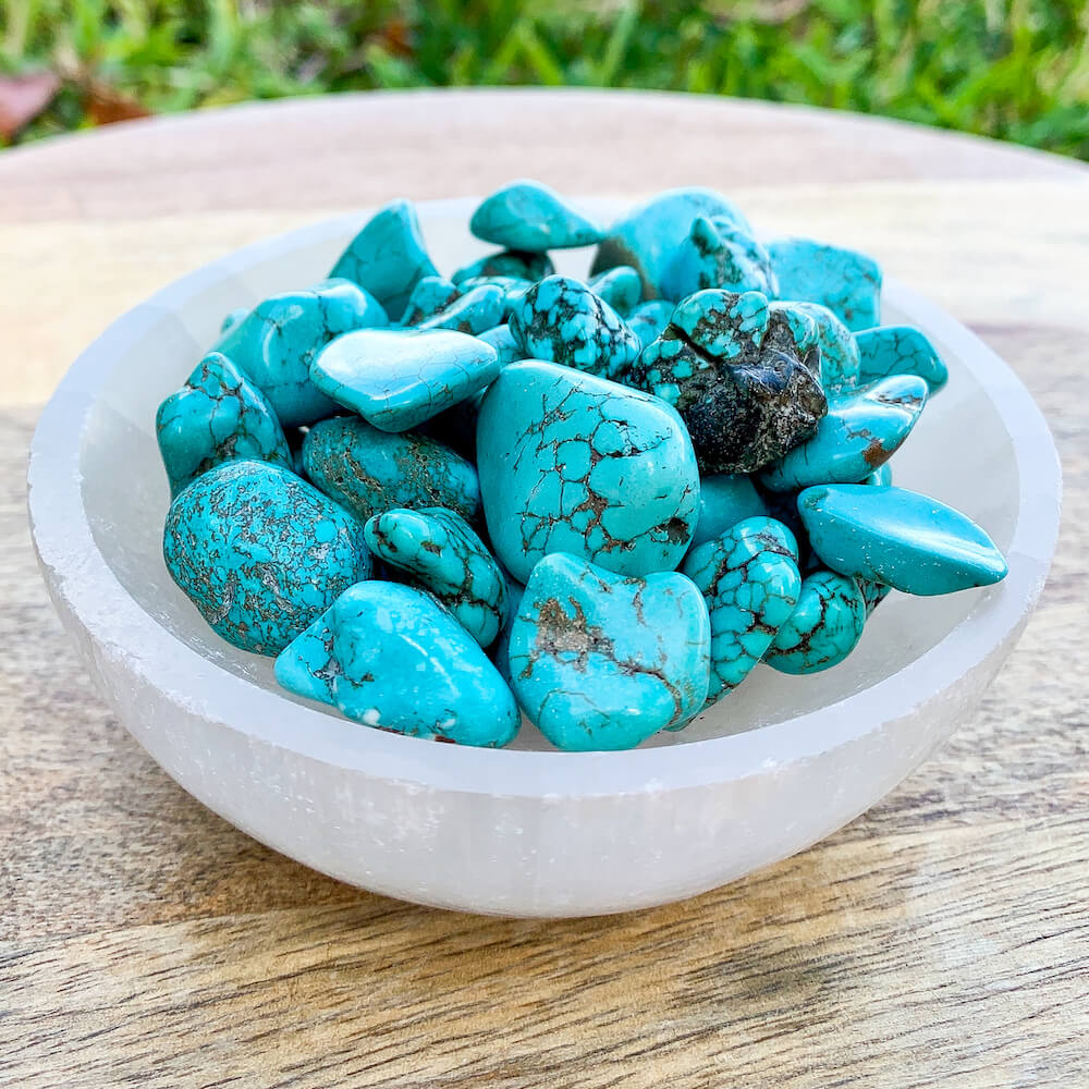 Looking for genuine turquoise tumbled stones? Shop at Magic Crystals for Healing crystal and stone, turquoise necklace, turquoise. Natural Turquoise. Jewelry, raw turquoise, and more. FREE SHIPPING avalailble. healing crystals and stones - throat chakra