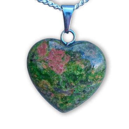 Unakite-Stone-Heart Pendant. Carnelian Stone Heart Necklace and Pendant. Check out our Love Heart Crystal Necklace, Love Stone pendant Necklace, Natural Gemstone Heart necklace, perfect Valentine gift for her. handmade pieces from Magic Crystals Carnelian necklace, chakra healing Carnelian pendant, Healing Crystal Carnelian Jewelry