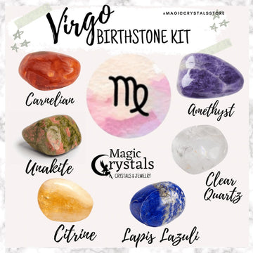 Virgo Zodiac Crystal Set Crystals for Virgo Magic Crystals