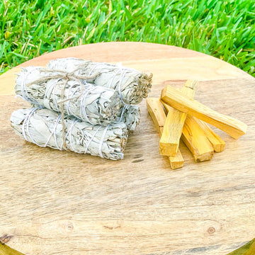 Sage and Palo Santo Stick Energy Clearing Set
