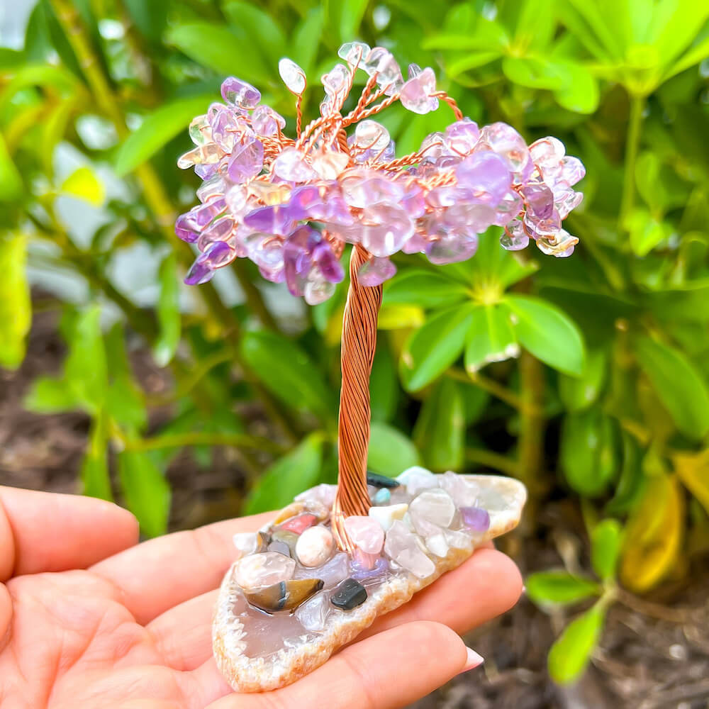 Buy Golden Wire Wrapped Crystal Tree Agate Base - Stone Tree in Magic Crystals. Magic Crystals has a variety of HOME DECOR made of crystals and gemstones. Gemstone tree. Birthstone tree sculpture. Lapis Lazuli, Carnelian, amethyst gift. FREE SHIPPING AVAILABLE. perfect Unique Gift. Gift for Her and Xmas Gift for men