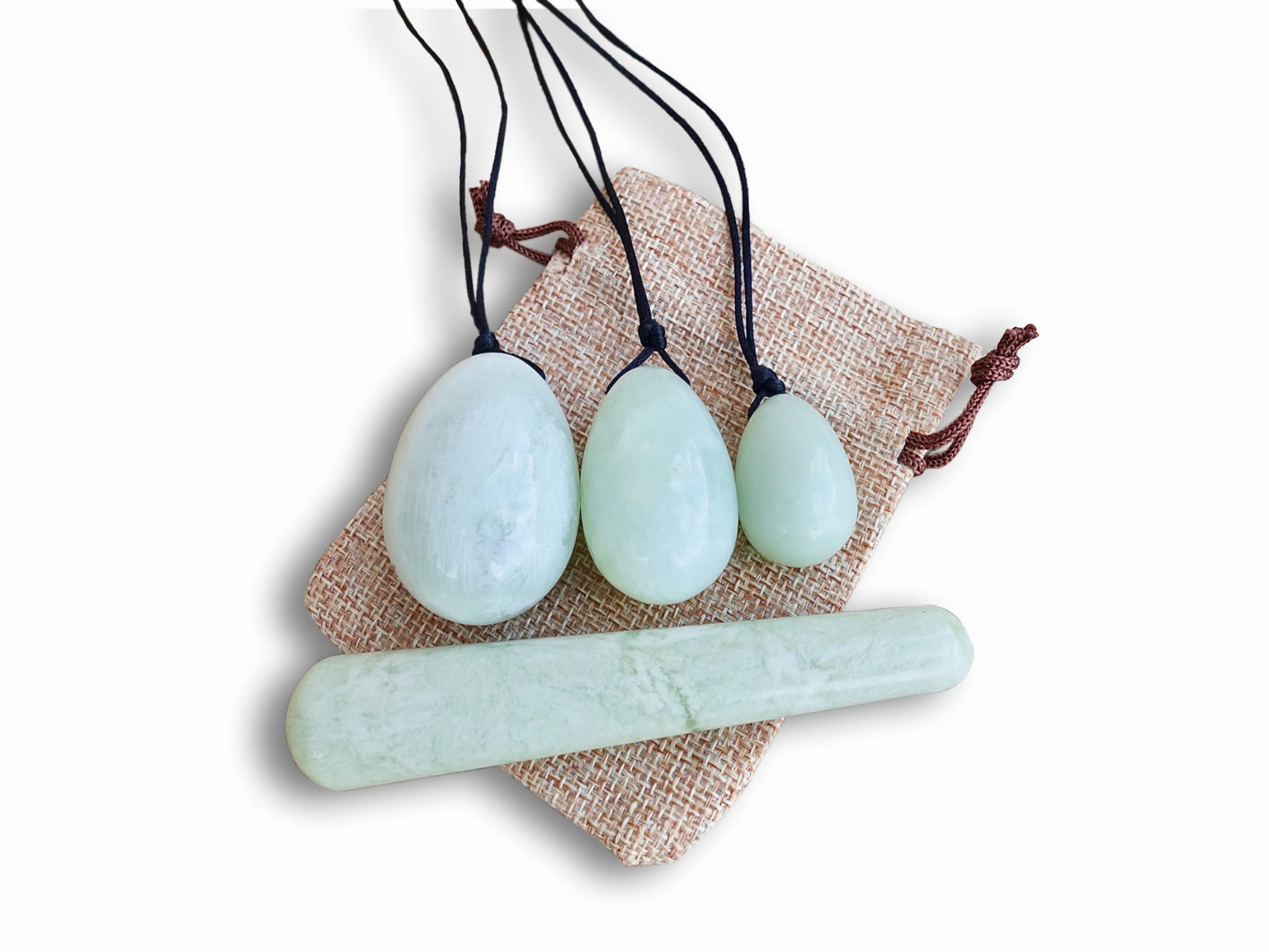 Xinshan Jade Yoni Eggs Set and Massage Wand-YONI EGGS-Magic Crystals
