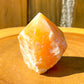 Yellow-Calcite-Power-Point. Looking for a Polished Point - Stone Points - Crystal Points - Power Point - Crystal Point Large - Crystal Point Tower - Stone Point? MagicCrystals.com has a wide variety of crystal points to power you grid!. These are used as an Alter Crystal Tower.  Magic Crystals offers free shipping! Crystal Grid Point