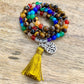 Shop beautiful hand crafted Tiger Eye and 7 Chakras Mala Necklace. High quality Prayer Beads Necklace at Magic Crystals. Magiccrystals.com Inspiring People To Practice Yoga and Meditation. Check out our Mala Necklaces Collection. Mala beads are a string of beads that are used in a meditation practice.