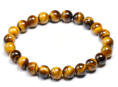Yellow Tiger Eye Natural Bead Gemstone Bracelet-Bracelets-Magic Crystals