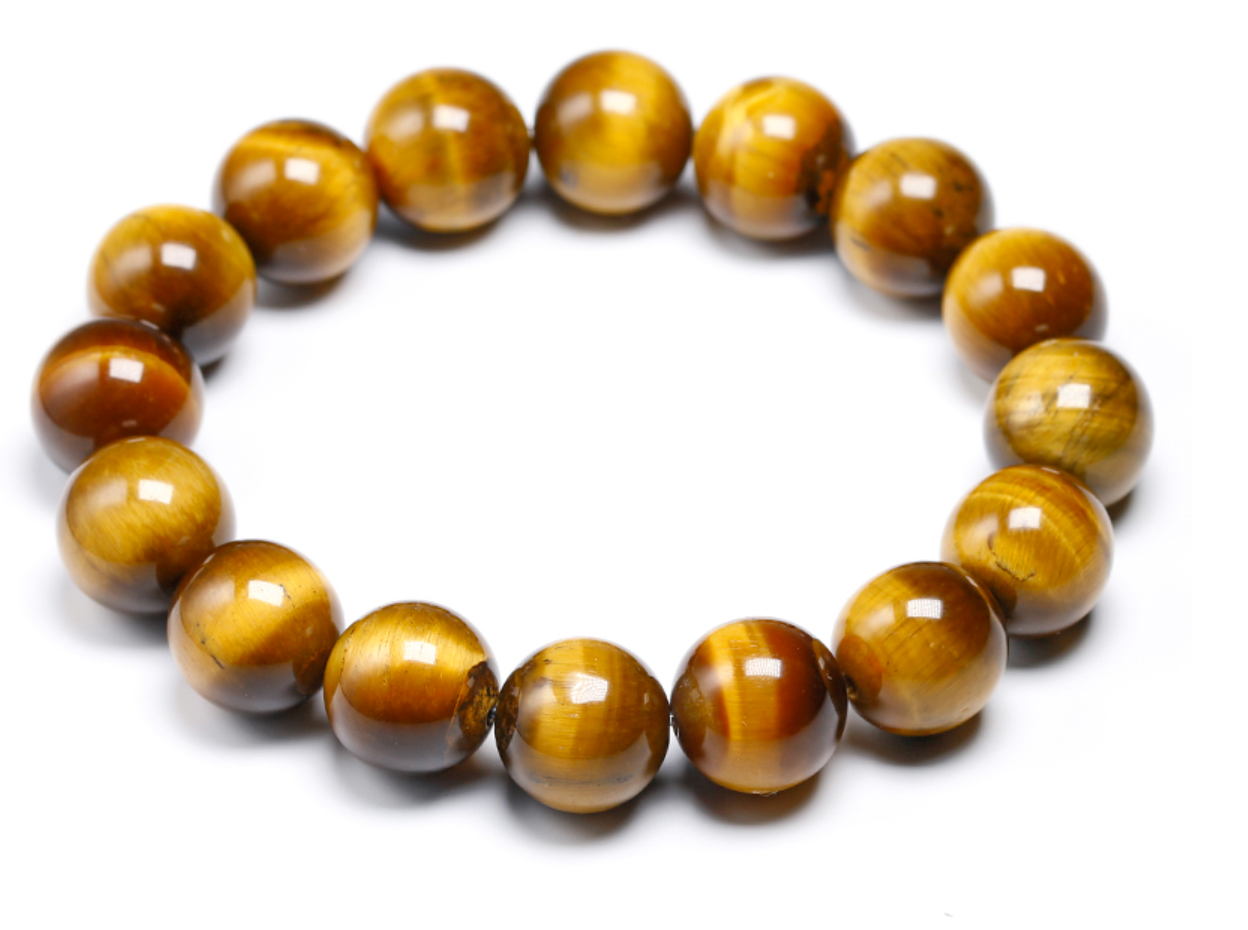 Yellow Tiger Eye Natural Bead Gemstone Bracelet-Bracelets-Magic Crystals