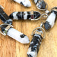 Double Point Gemstone Necklace - Zebra Jasper. Looking for a handmade Crystal Jewelry? Find genuine Double Point Gemstone Necklace when you shop at Magic Crystals. Crystal necklace, for mens and women. Gemstone Point, Healing Crystal Necklace, Layering Necklace, Gemstone Appeal Natural Healing Pendant Necklace. Collar de piedra natural unisex.