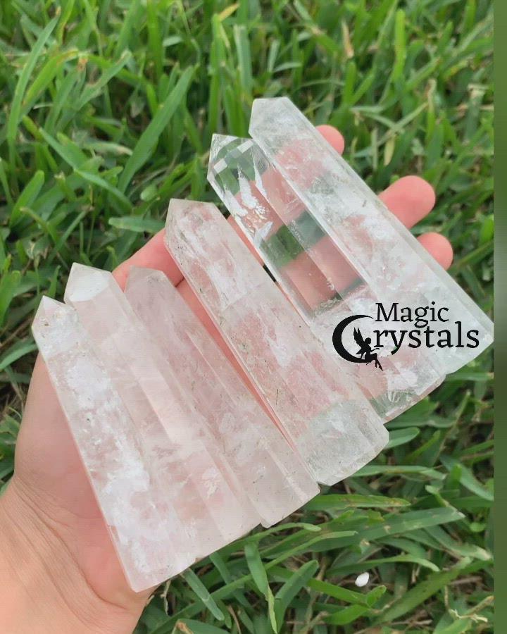 Clear Quartz Polished Stone Obelisk | Magic Crystals. These Vesuvianite obelisks hold a power all their own as they symbolize the ancient obelisks found in Egypt. Shop Clear Quartz obelisks, wands and pencil points. Crystal Clear quartz is the most recognized type of crystal. In fact, many people envision quartz crystals when they think of crystals, even though there are many different types of crystals.