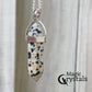 Double Point Gemstone Necklace - Dalmatian Jasper. Looking for a handmade Crystal Jewelry? Find genuine Double Point Gemstone Necklace when you shop at Magic Crystals. Crystal necklace, for mens and women. Gemstone Point, Healing Crystal Necklace, Layering Necklace, Gemstone Appeal Natural Healing Pendant Necklace. Collar de piedra natural unisex.