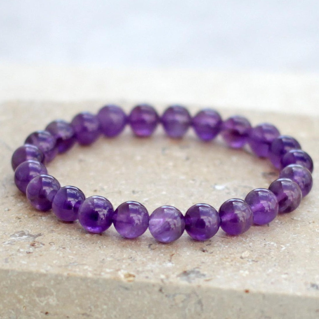 Count Your Blessings Amethyst Gemstone Stretch Bracelet – Count Your  Blessings Bracelets