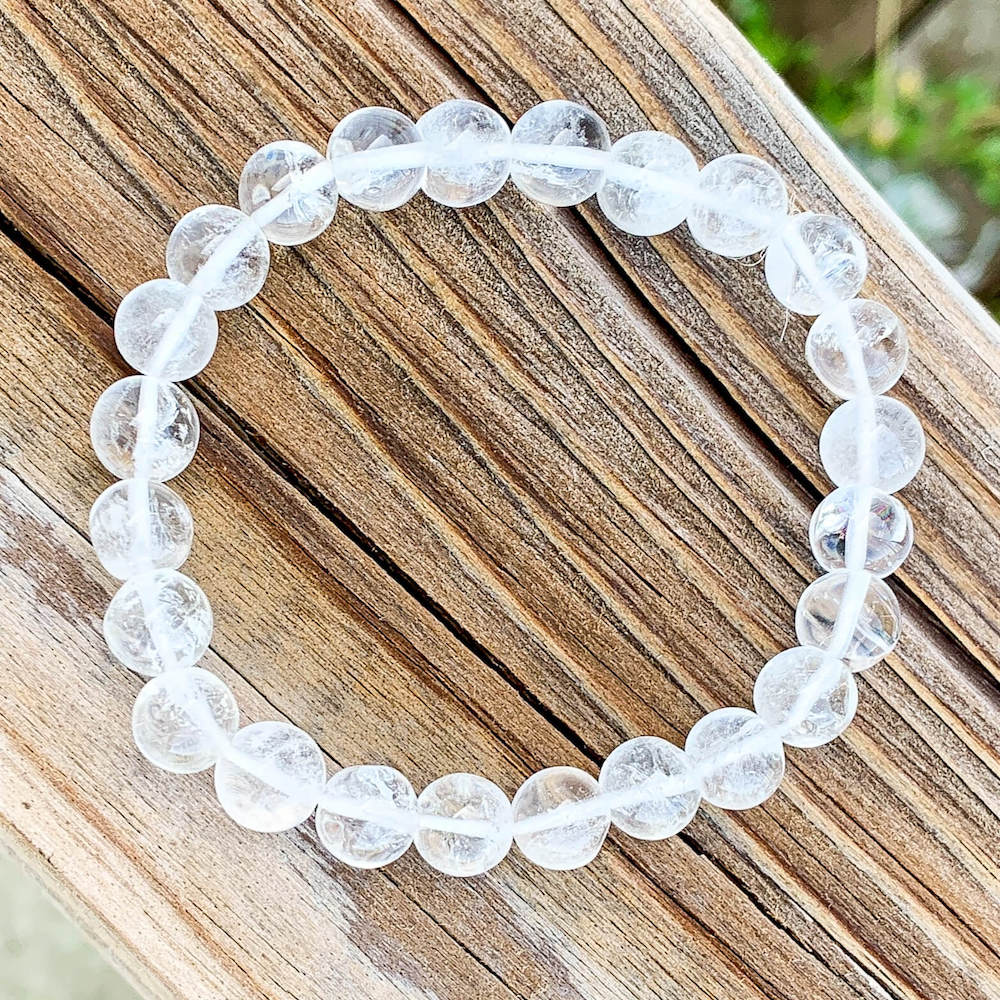 Clear Quartz Bead Stone Bracelet - Quartz Jewelry - Magic crystals