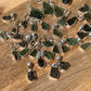Auténtico collar de plata de ley con piedras preciosas de meteorito de moldavita