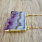 18k Gold 925 Raw Amethyst Stone Necklace-Necklaces-Magic Crystals